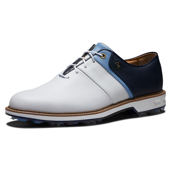 FootJoy 2024 Men's Premiere Packard Series Golf Shoes- White/Blue/Navy